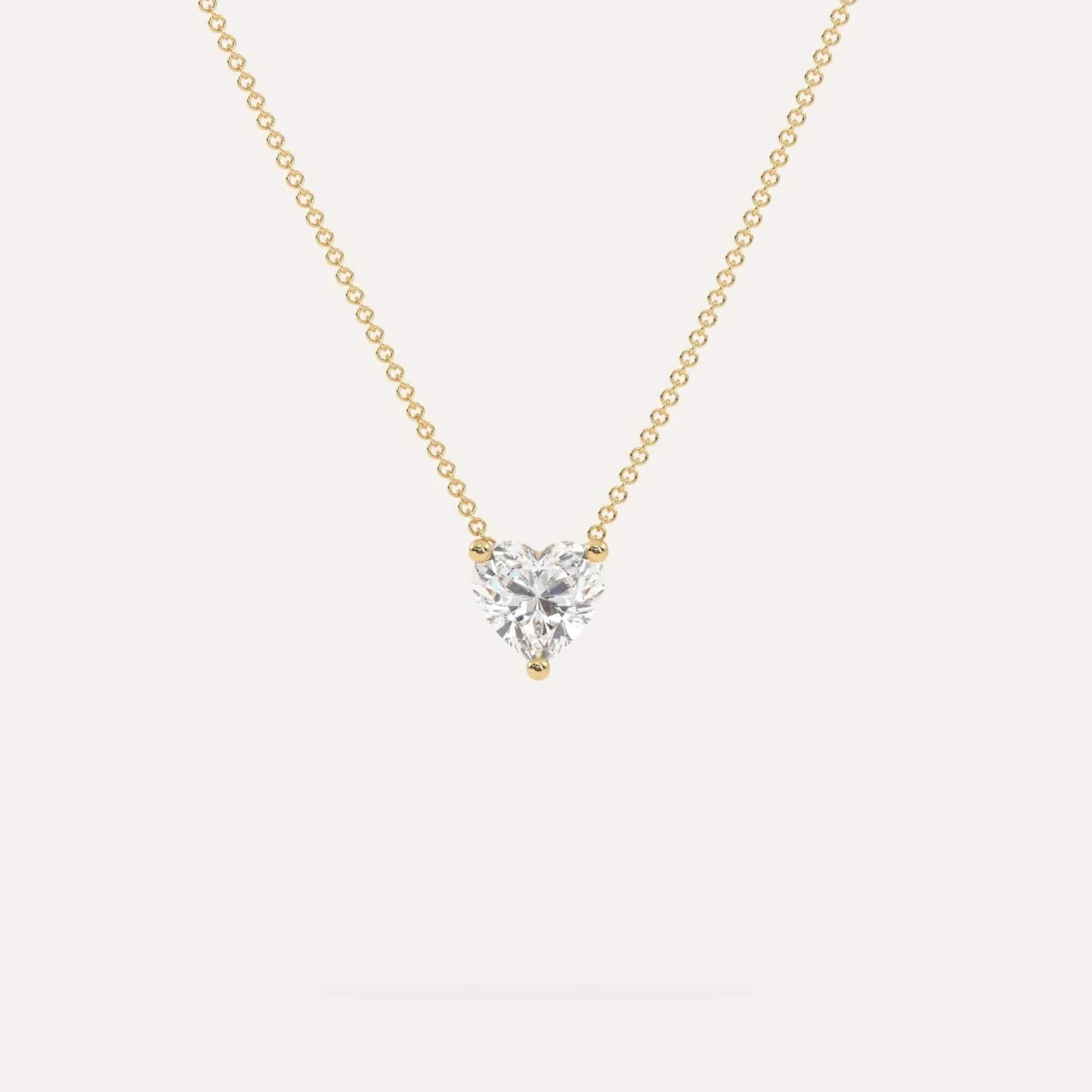 1 carat Heart Floating Diamond Necklace