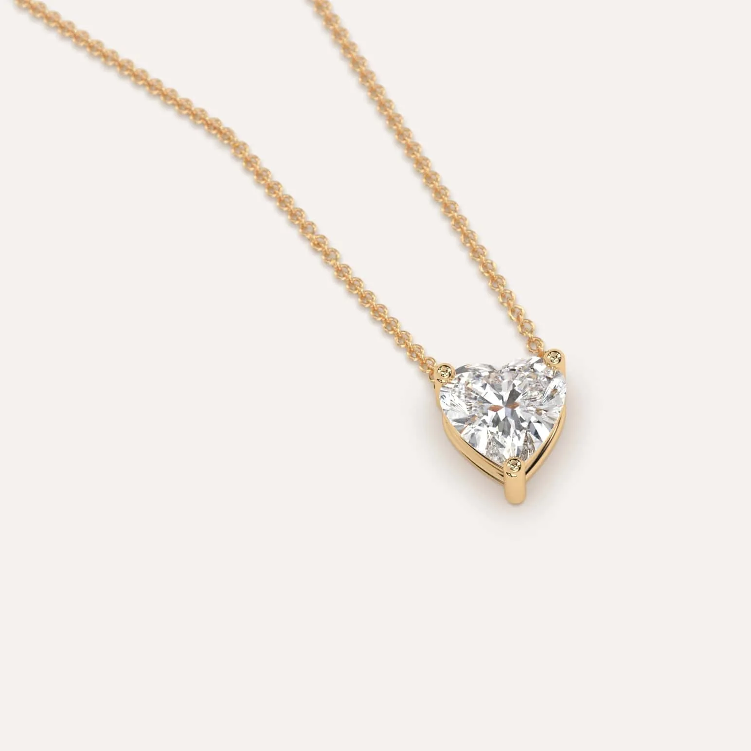 1 carat Heart Floating Diamond Necklace