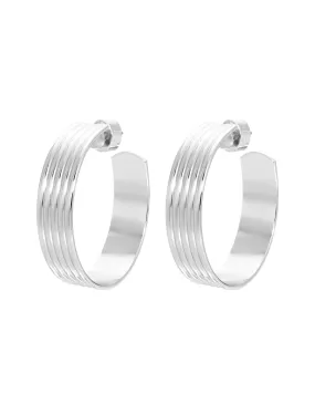 1.25" Logan Hoops Silver | Silver