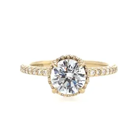 14K Yellow Gold 'Senne' Hidden Halo Round Diamond Engagement Ring