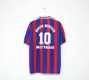 1995/97 MATTHÄUS #10 Bayern Munich Vintage adidas Football Shirt (XL)