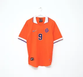 1997/98 KLUIVERT #9 Holland Vintage Nike Home Football Shirt (L)