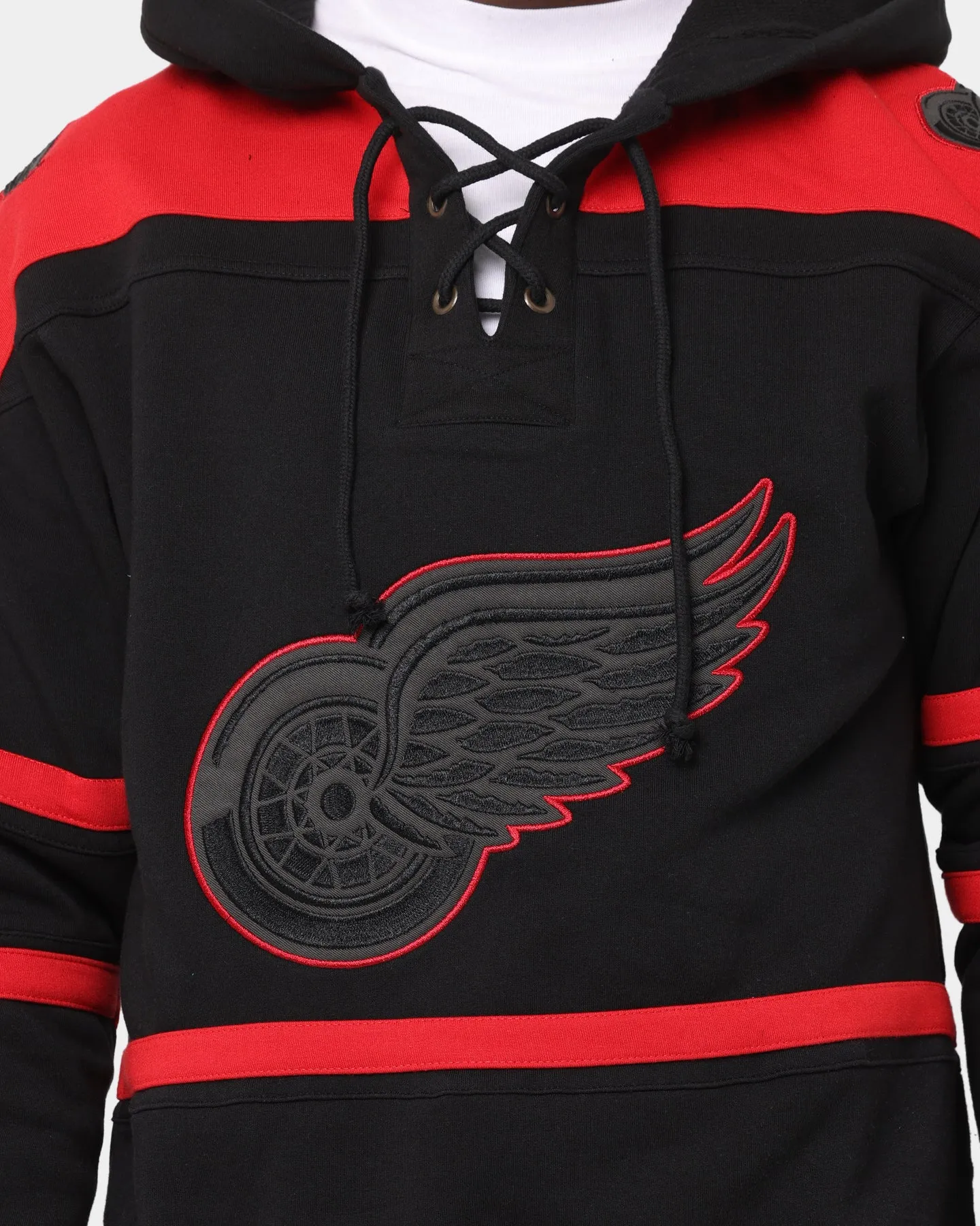 47 Brand Detroit Red Wings NHL Lacer Hoodie Jet Black/Red