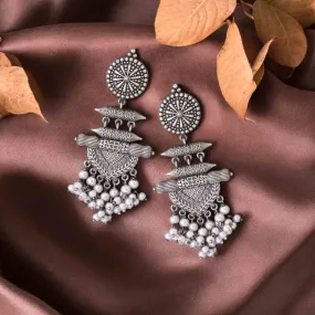 Antique Mangal Oxidised Danglers