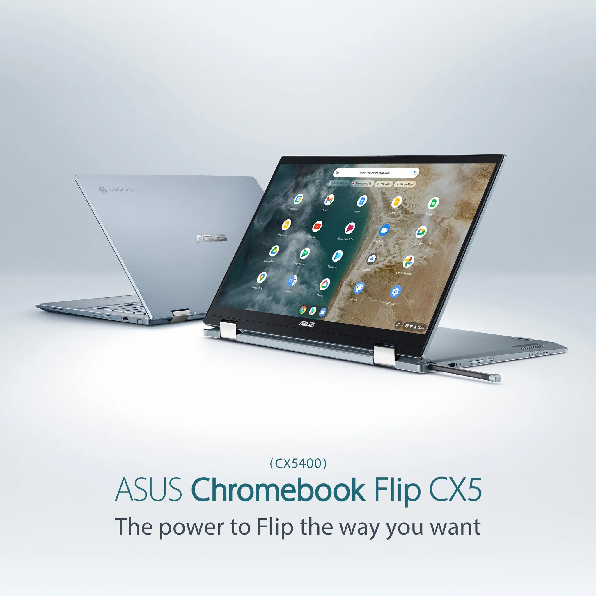 ASUS Chromebook Flip CX5 CX5400FMA-AI0112 35.6 cm (14") Touchscreen Full HD Intel® Core™ i7 i7-1160G7 8 GB LPDDR4x-SDRAM 512 GB SSD Wi-Fi 6 (802.11ax) ChromeOS Blue