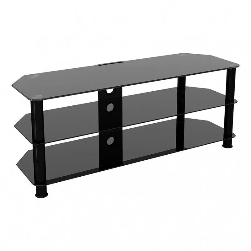 AVF Classic Corner Glass TV Stand for Up to 60" TV - Black | SDC1250CMBB