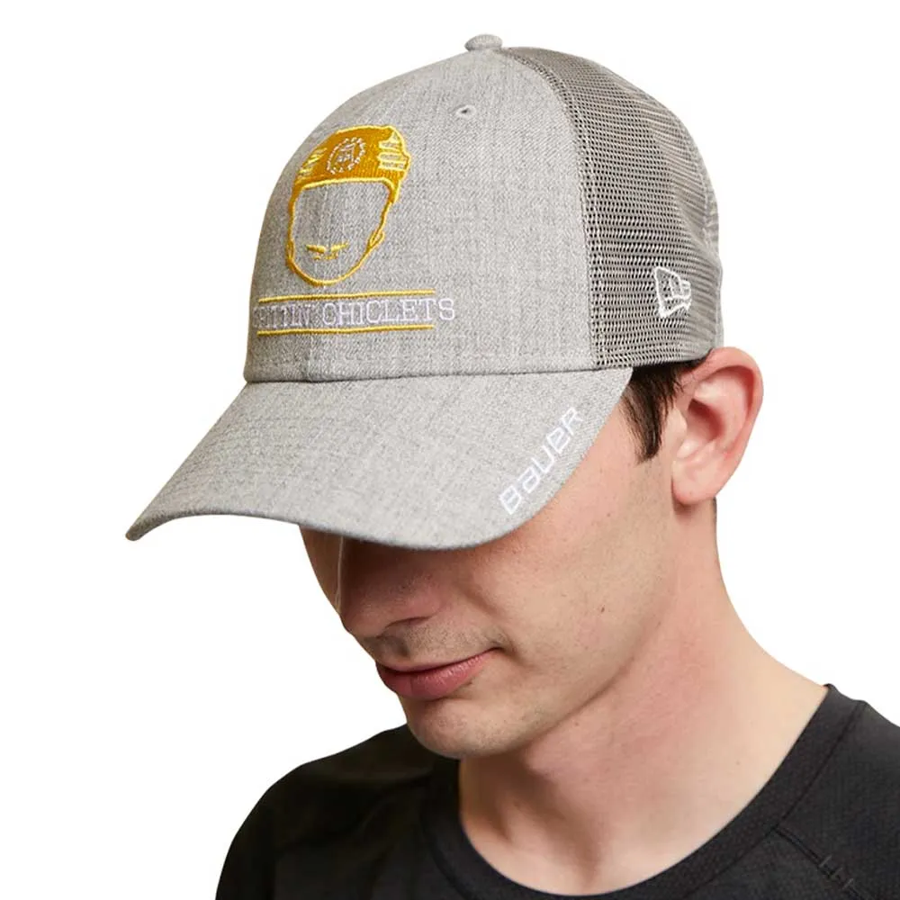 BAUER X SPITTIN CHICLETS NEW ERA 9FORTY GREY MESH SNAPBACK ADJUSTABLE HAT