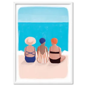 Bondi Beach Gang Illustration - Art Print by Maja Tomljanovic