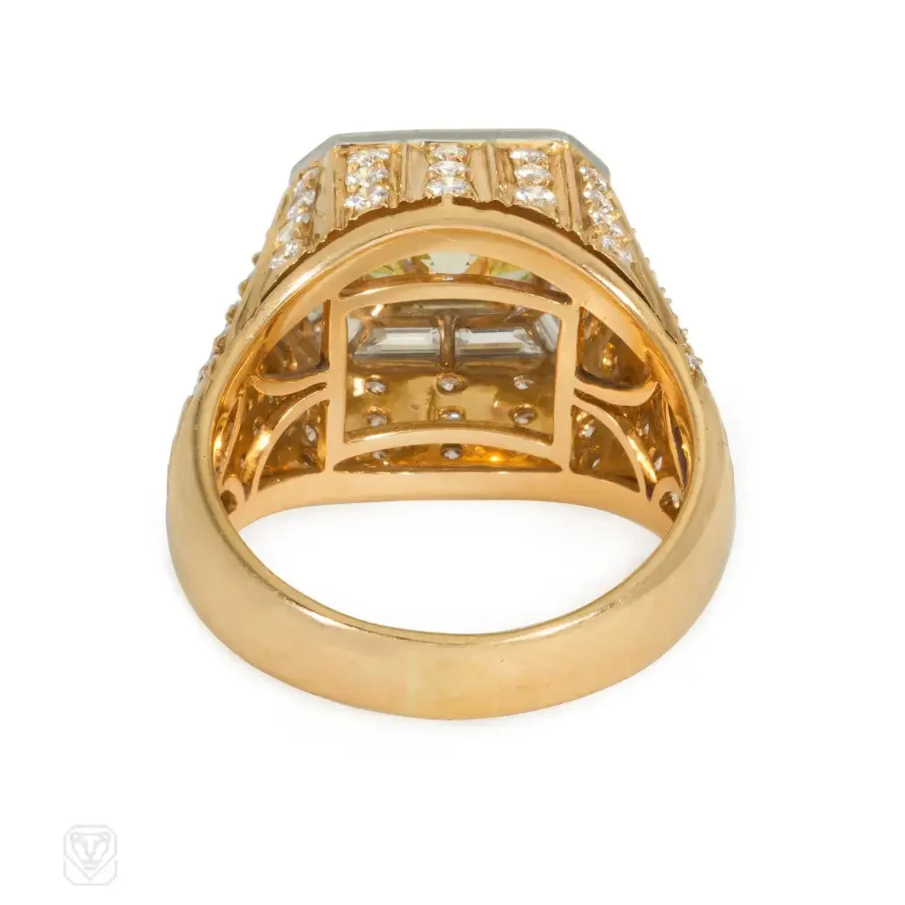 Bulgari natural fancy yellow diamond ring