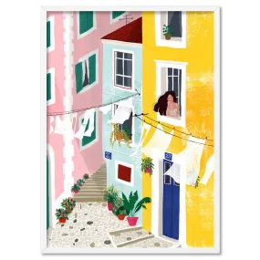 Cinque Terre Breeze Illustration - Art Print by Maja Tomljanovic