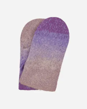 Gradient Knit Gloves Purple