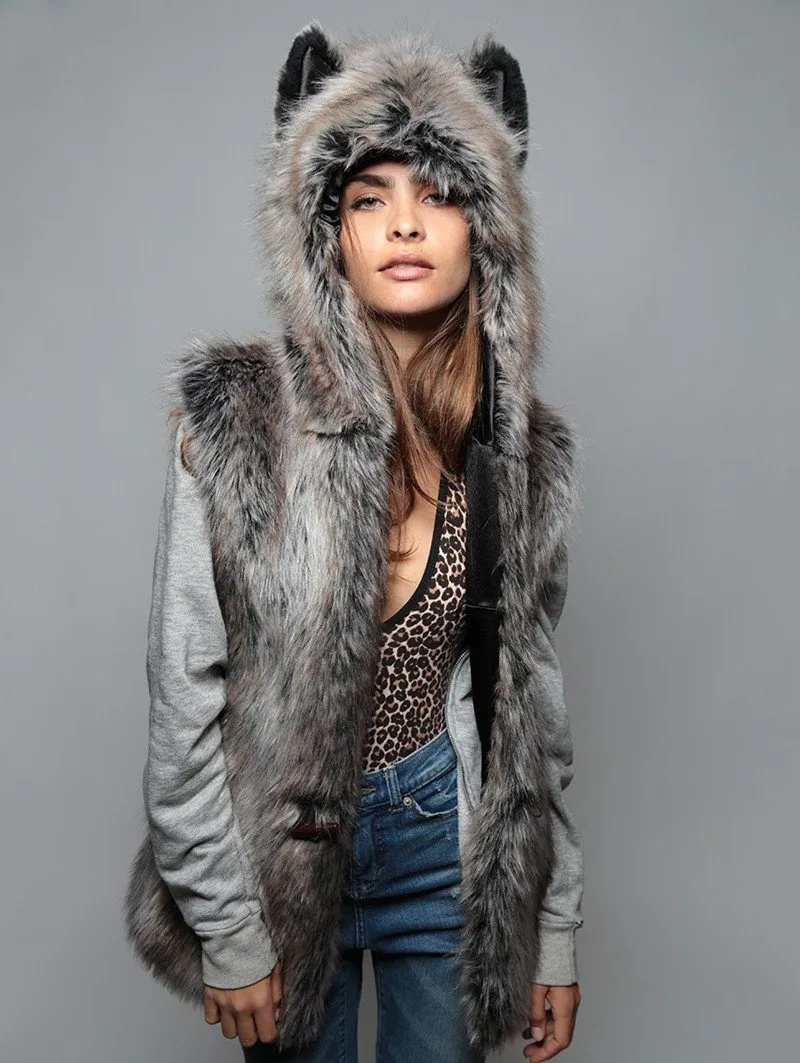 Grey Wolf Vest SpiritHood