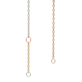 Marla Aaron 14k Mixed Gold 3x3 Pulley Chain - 16/18"