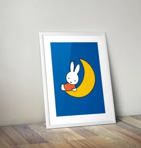 Miffy Sat on the Moon Framed Mini Poster