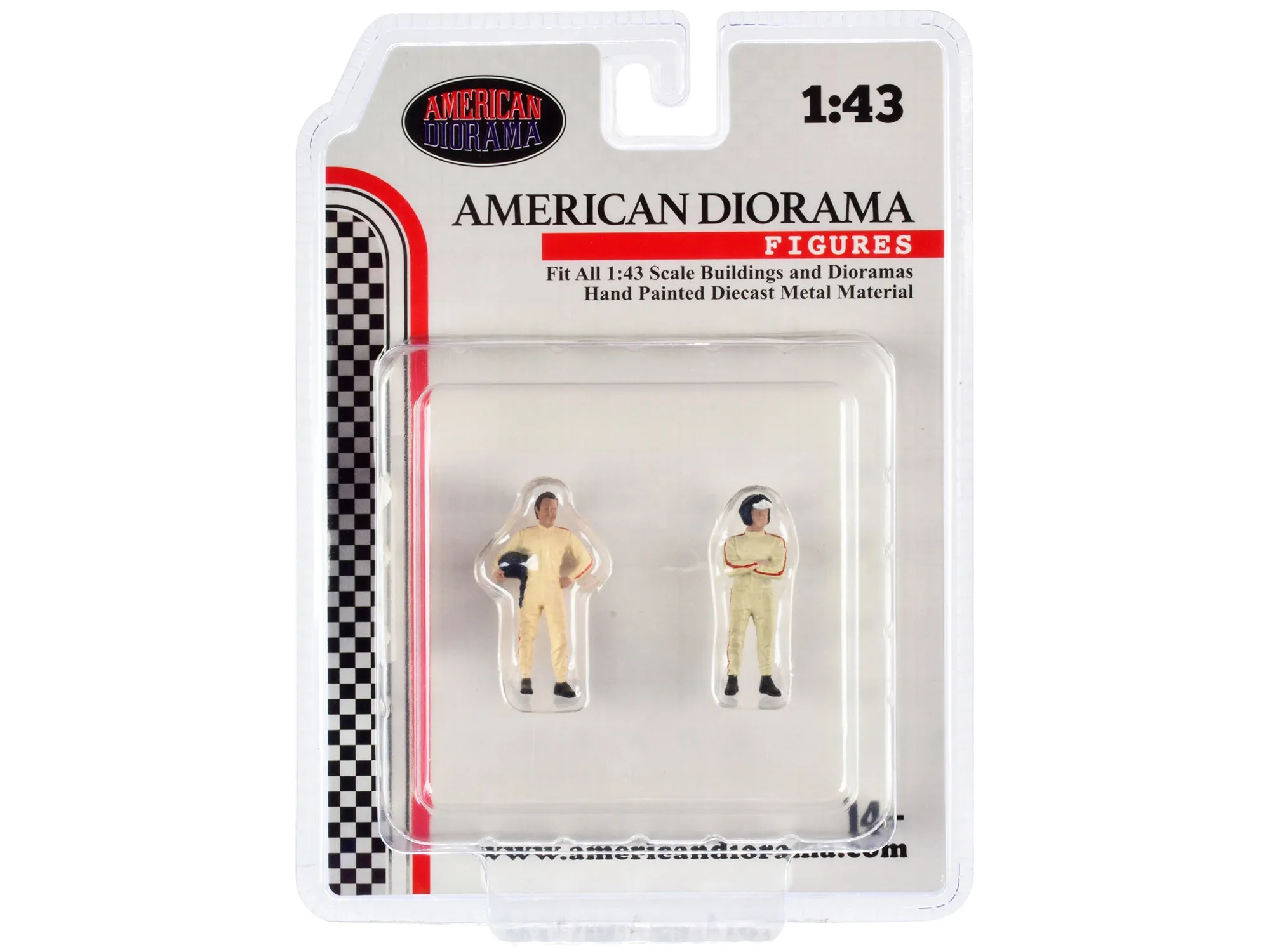 "Racing Legends" 60's Set of 2 Diecast Figures for 1/43 Scale Models by American Diorama