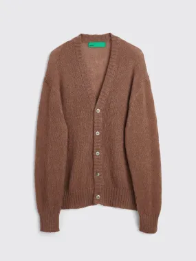 TRS BIEN everywear Fuzzy Light Cardigan Brown