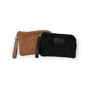 VANNIE Wallet/Clutch Wristlet - FAUX TEDDY SHEARLING