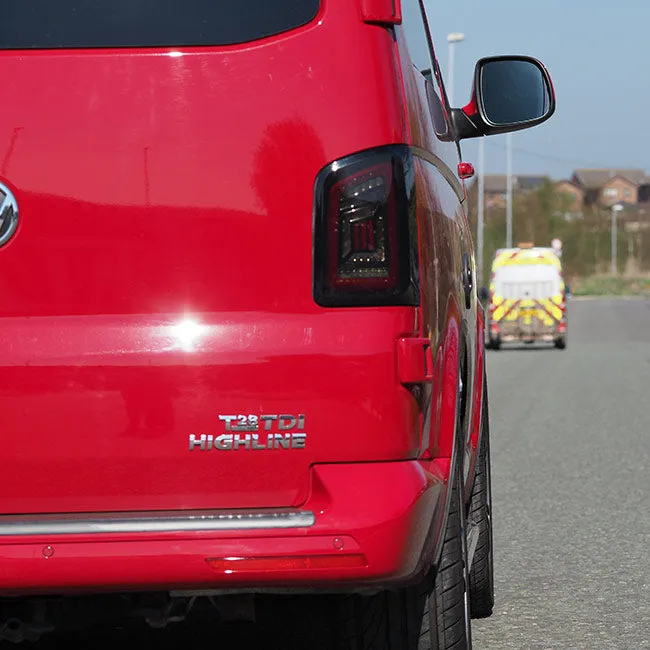 VW T5 Transporter MK3.1 Van  Barndoor LED Rear Lights Smoked Ideal LED Full Frame Led Light- Bar